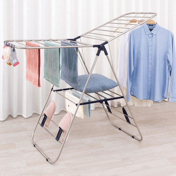 Rebrilliant Stainless Steel Clothes Drying Rack, With Bonus Sock Clips